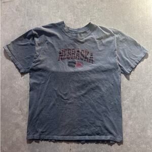 2000s Vintage Nebraska Cornhuskers Dark Grey T Shirt Size L